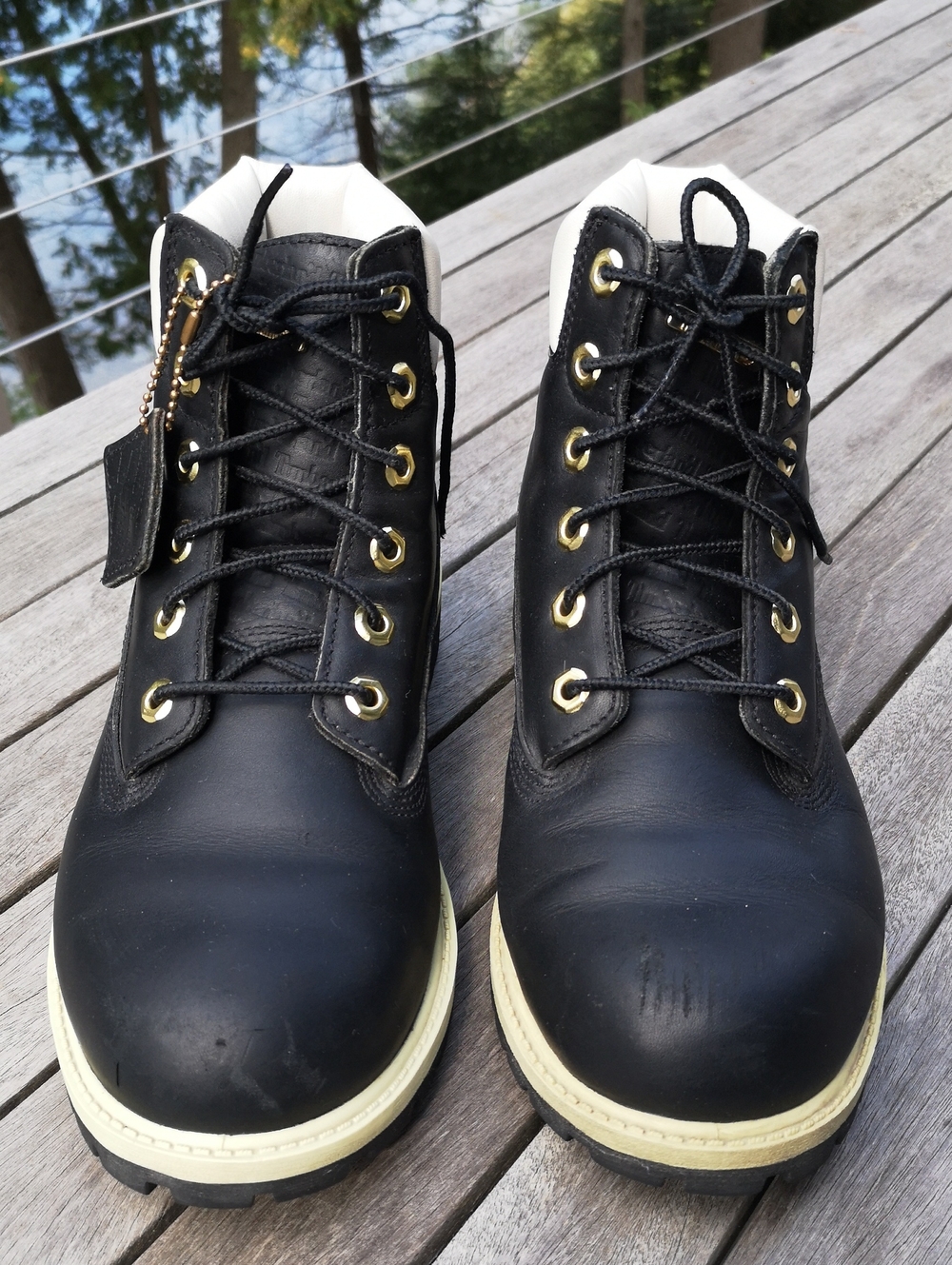 Timberland black leather laced ankle boots - Picture 3 of 12